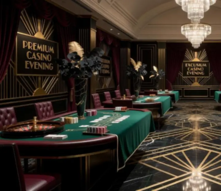 Elegancka sala eventowa przygotowana w stylu premium